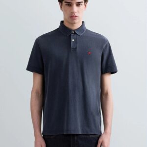 Replay Marble Dye Piquet Dk Navy